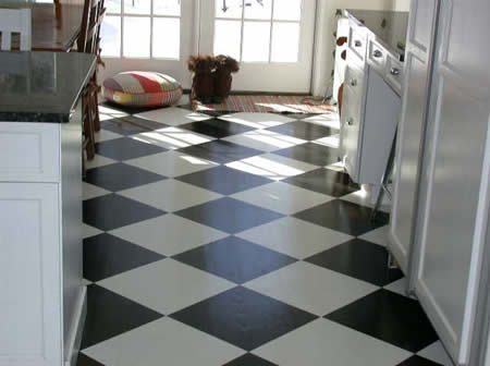 Painted floor.