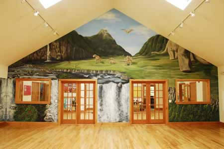 Dinosour Mural. The Country School, Wainscott, NY