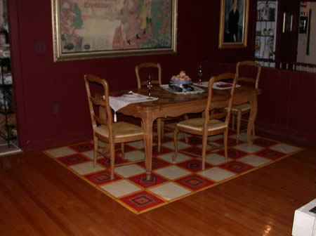 Custom floor cloth.