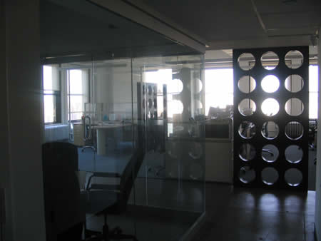 Space defining partition, NYC ad agency.